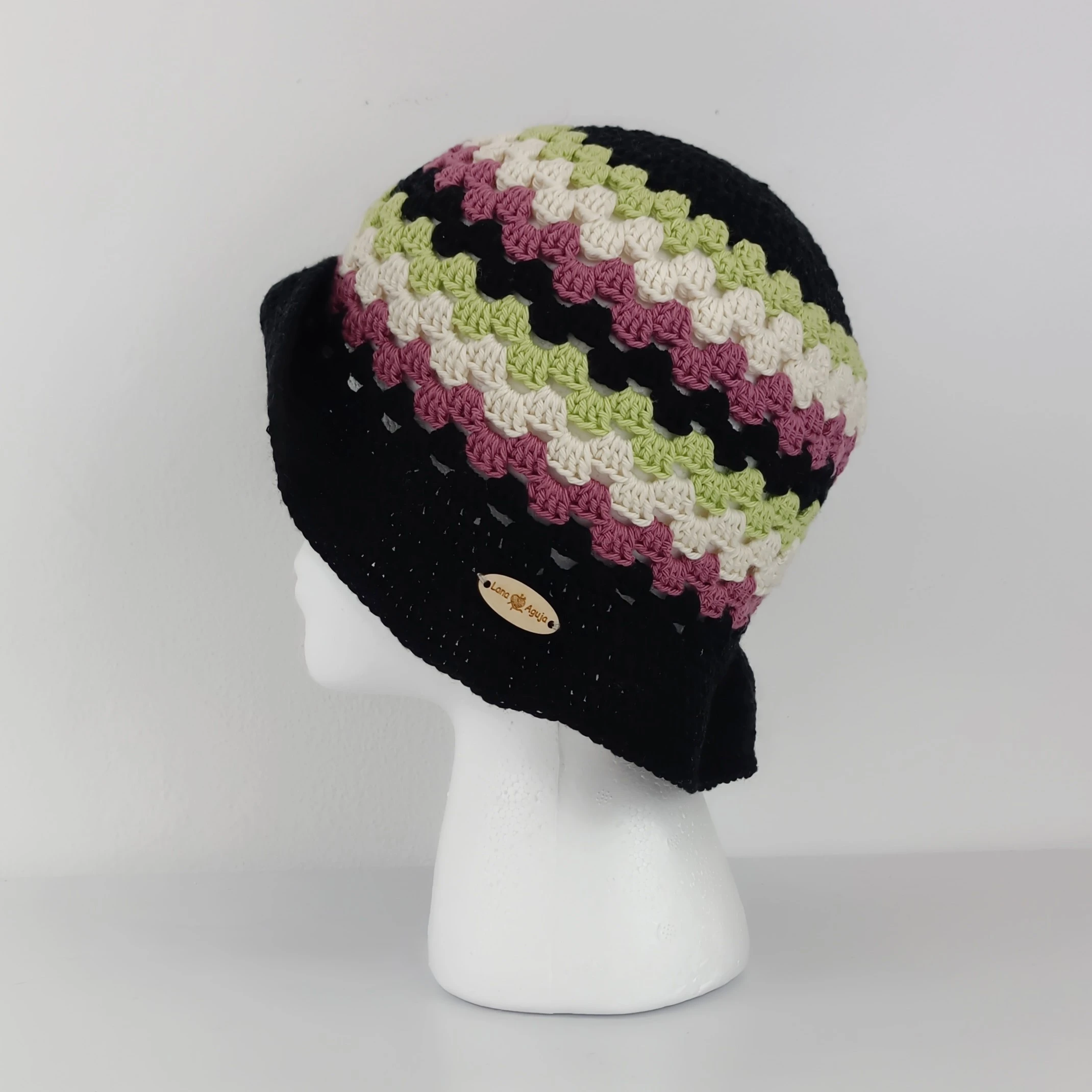 Gorro crochet granny tejido en algodón